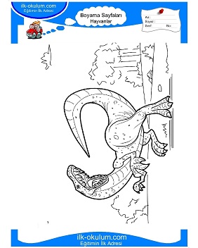 Çocuklar İçin Dinozor Boyama Sayfaları 